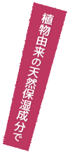 植物由来の天然保湿成分で